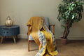 Yellow Kantha Throw
