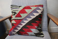 Red Black Kilim Triangle Cushion Cover