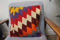 Orange Purple Kilim Chevron Cushion Cover