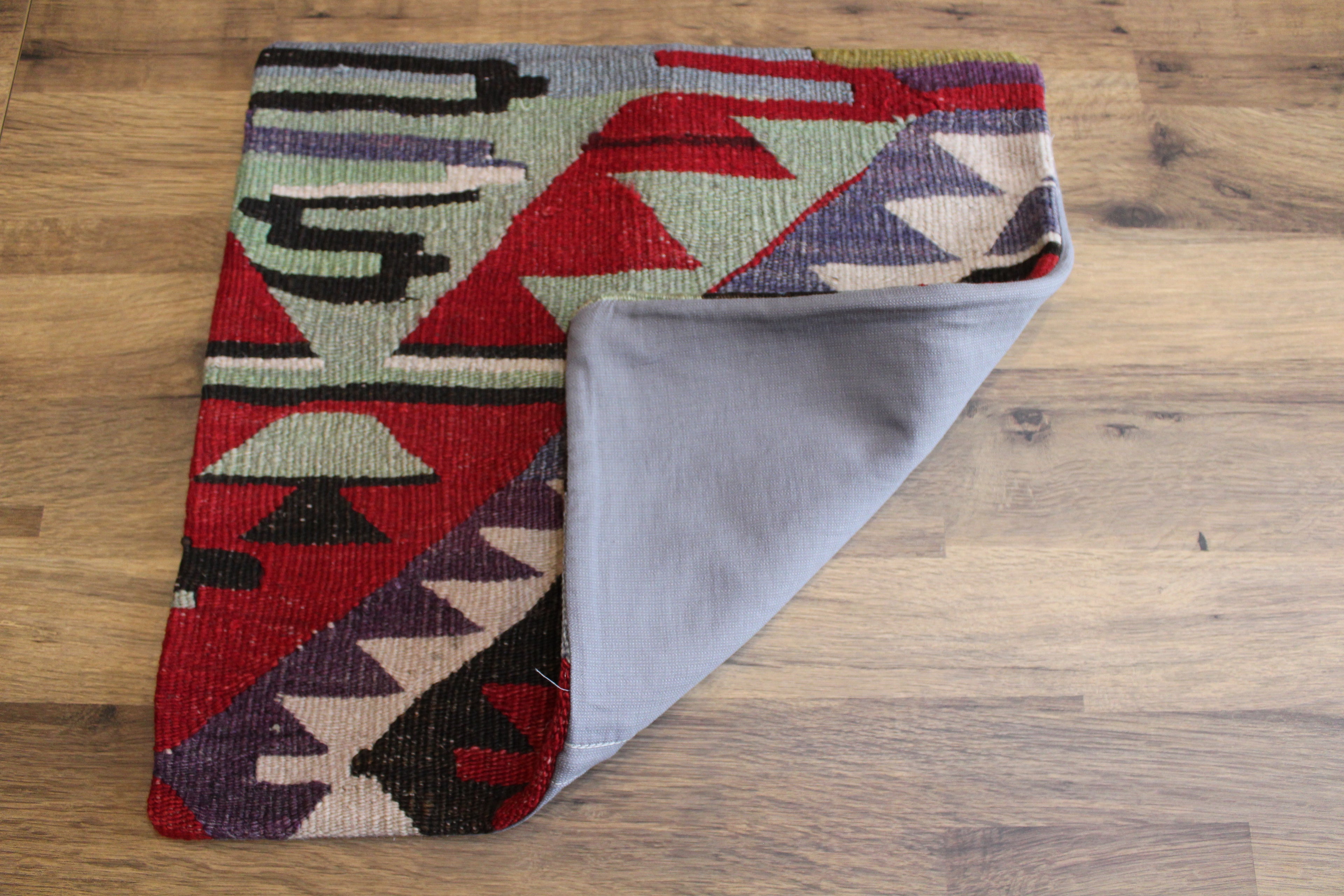 Red Black Kilim Triangle Cushion Cover