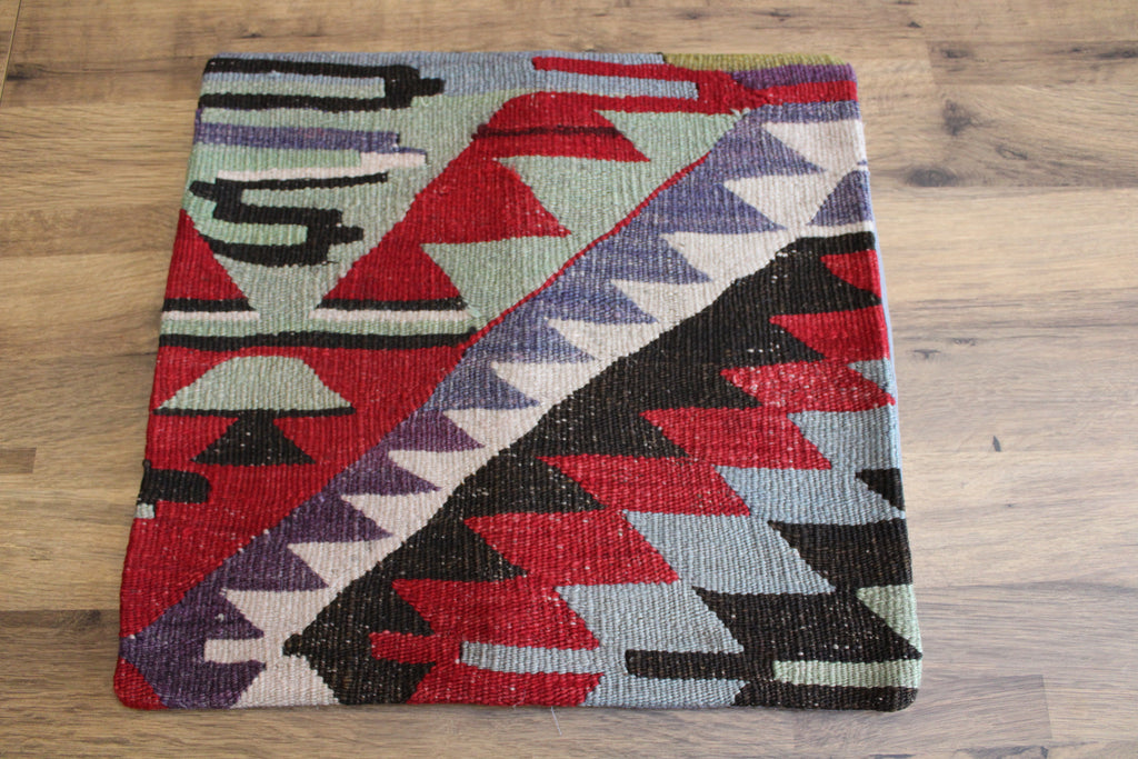 Red Black Kilim Triangle Cushion Cover